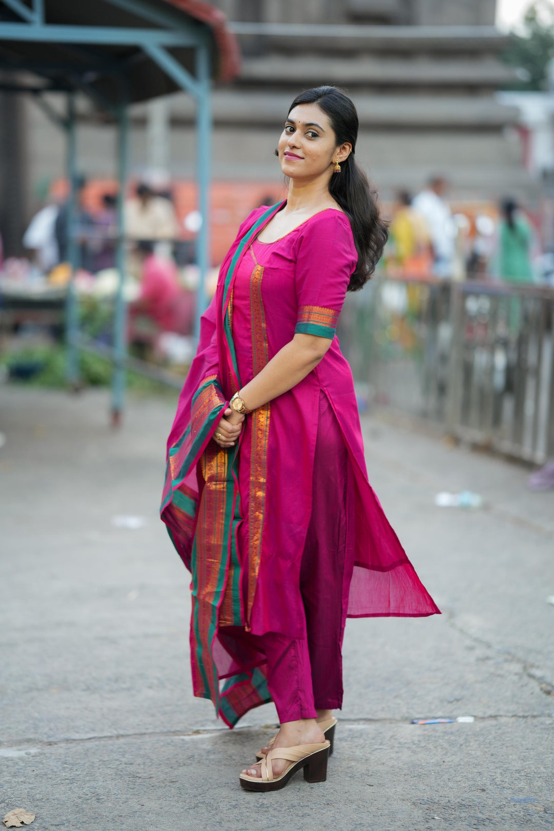 Jayanti Pink Kurti Set | Made To Order