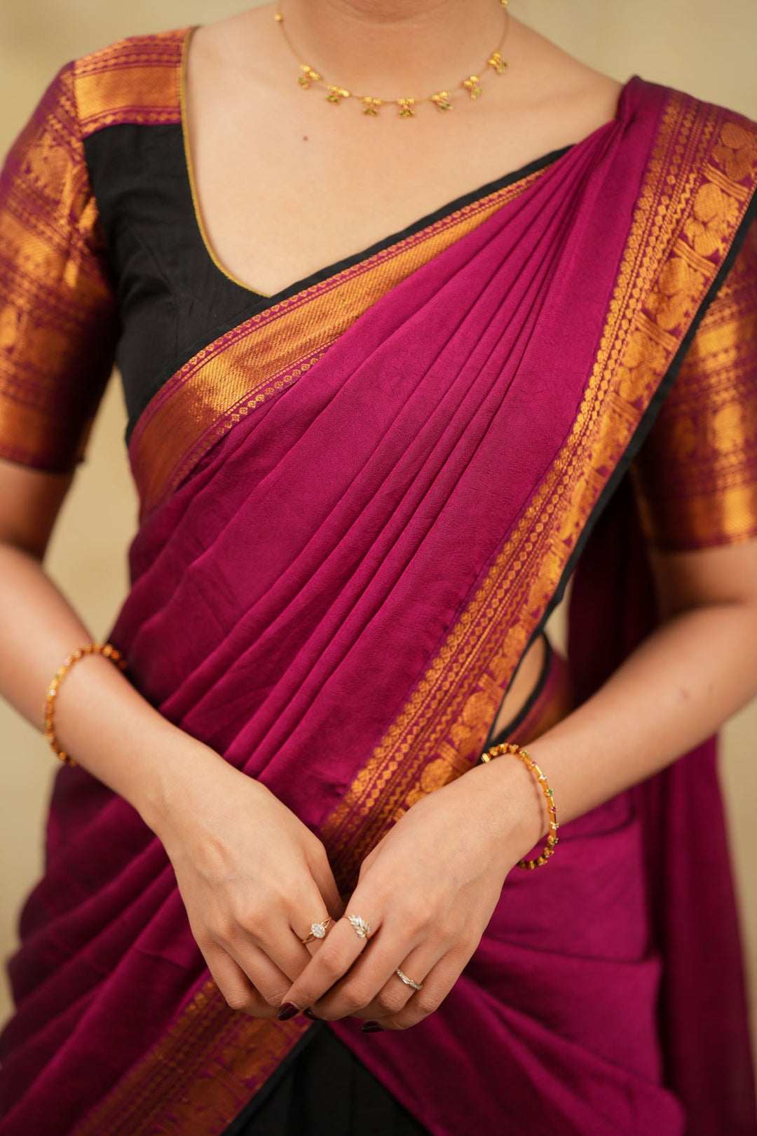 Tamizh Black Halfsaree (Set of 3 ) | SHOBITAM