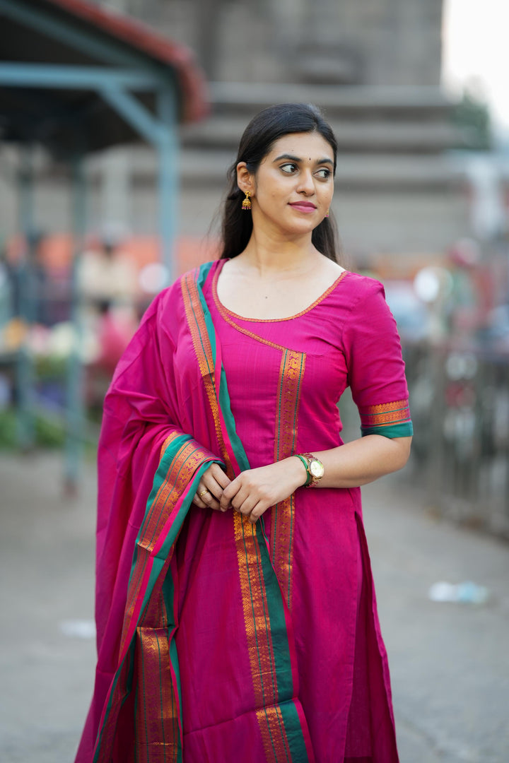 Jayanti Pink Kurti Set | Made To Order