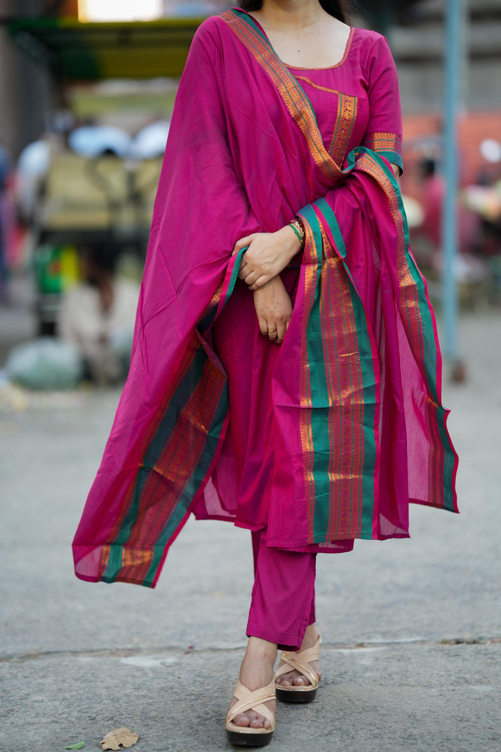 Jayanti Pink Kurti Set | Made To Order