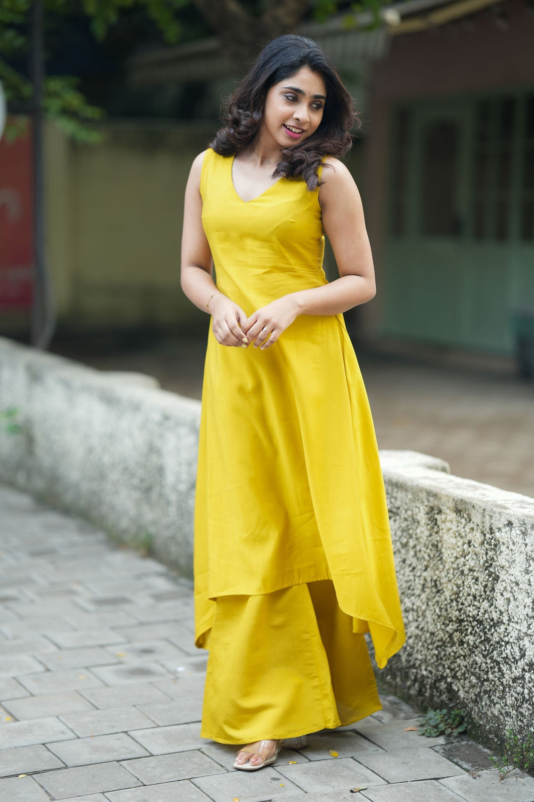 Nandhitha Yellow Kurta Set  | Made to Order | SHOBITAM