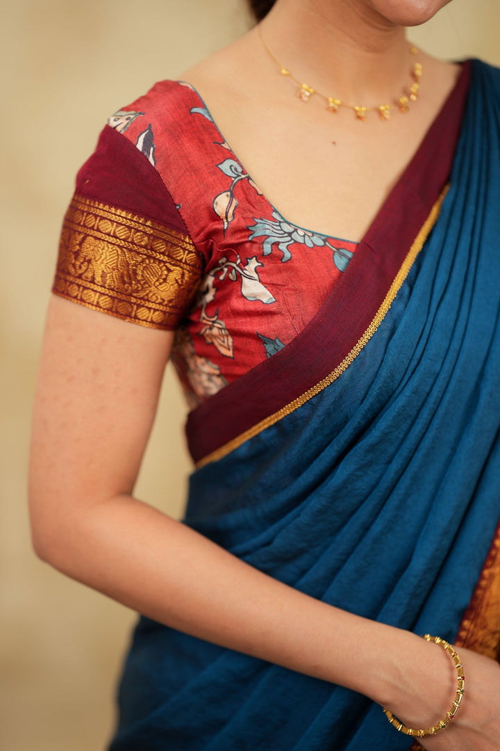 Radha Maroon Halfsaree (Set of 3) | SHOBITAM