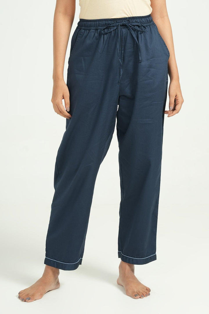 Home Essentials Solid Hue Cotton Nightsuit Set | SHOBITAM