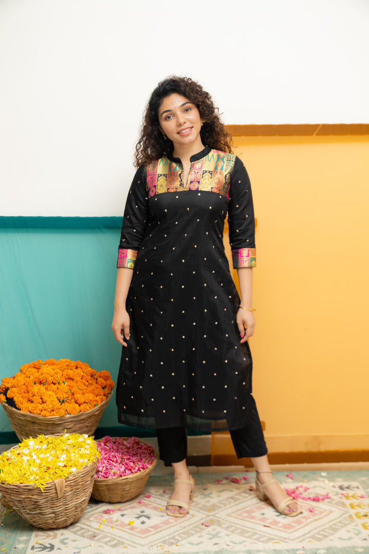 Shilpa Black Kurti  | Shobitam Custom Gowns | Made To Order No Bottom