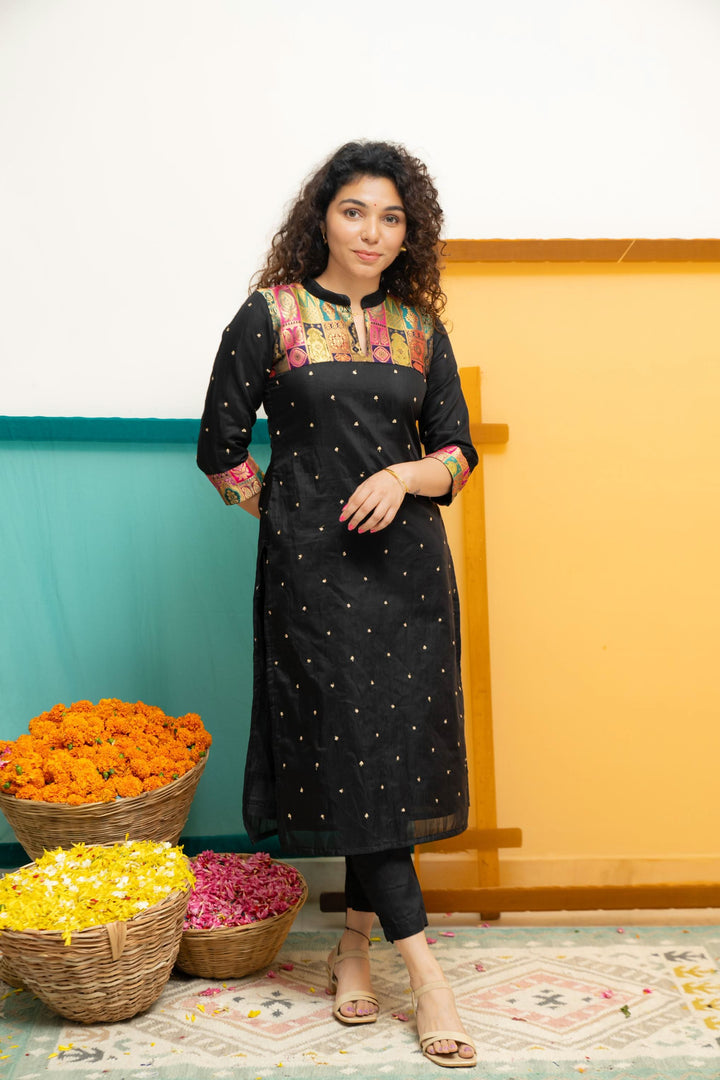 Shilpa Black Kurti  | Shobitam Custom Gowns | Made To Order No Bottom