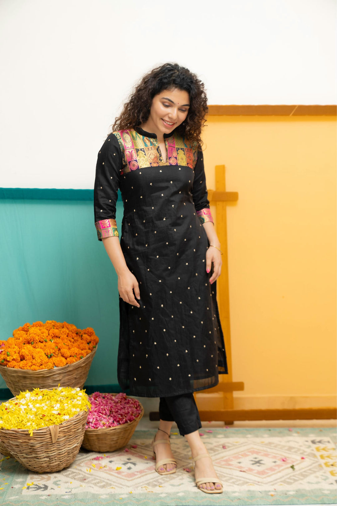 Shilpa Black Kurti  | Shobitam Custom Gowns | Made To Order No Bottom
