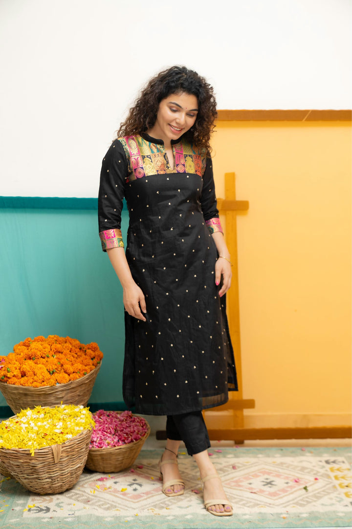 Shilpa Black Kurti  | Shobitam Custom Gowns | Made To Order No Bottom