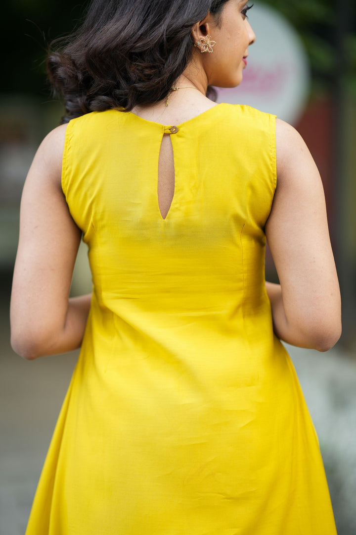 Nandhitha Yellow Kurta Set  | Made to Order | SHOBITAM