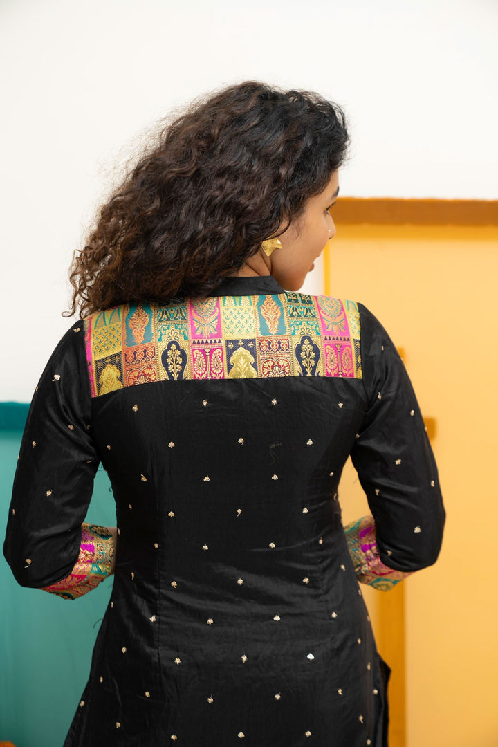 Shilpa Black Kurti  | Shobitam Custom Gowns | Made To Order No Bottom