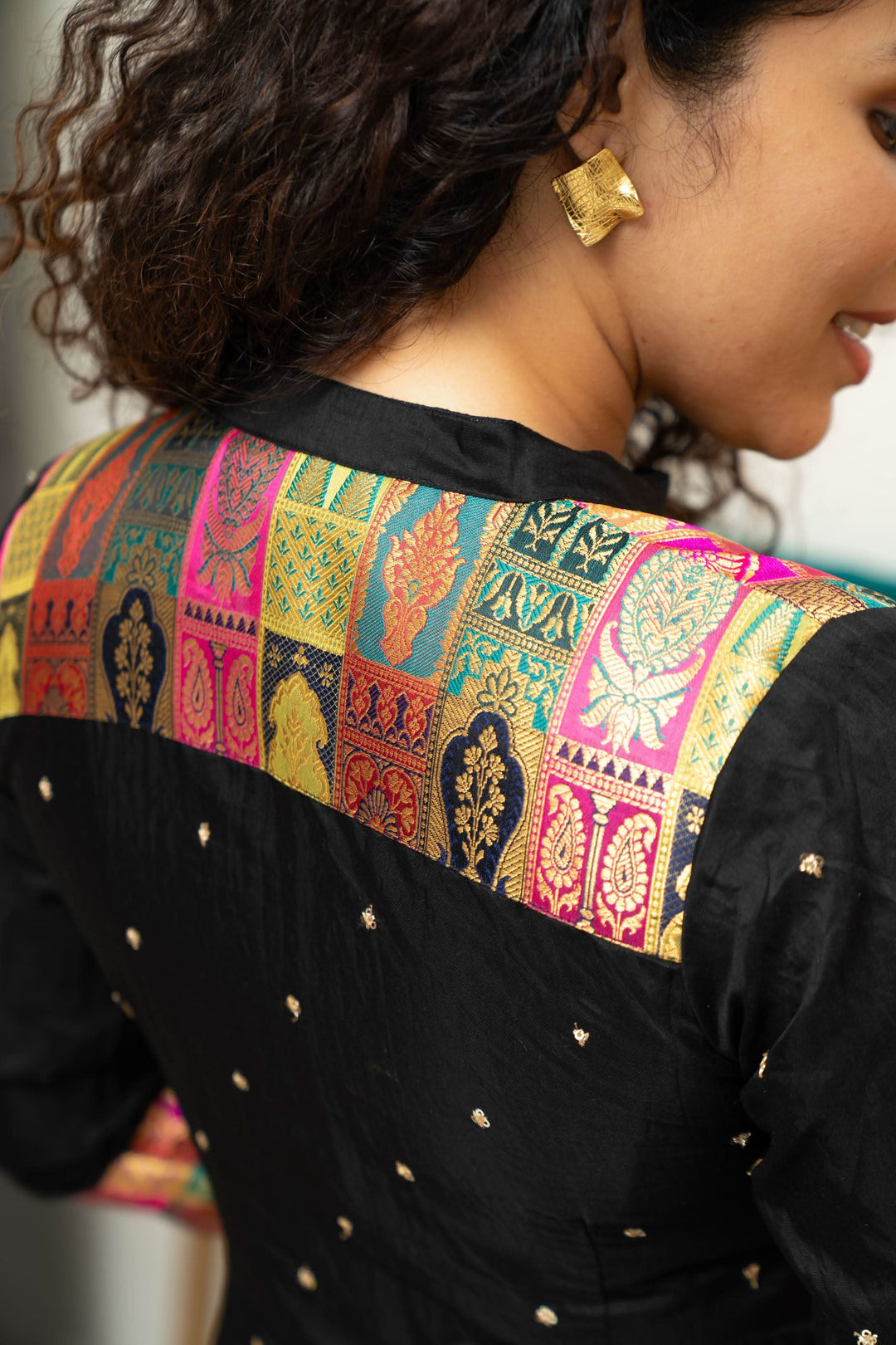 Shilpa Black Kurti  | Shobitam Custom Gowns | Made To Order No Bottom