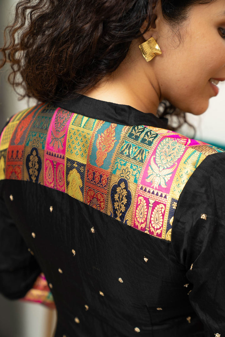 Shilpa Black Kurti  | Shobitam Custom Gowns | Made To Order No Bottom