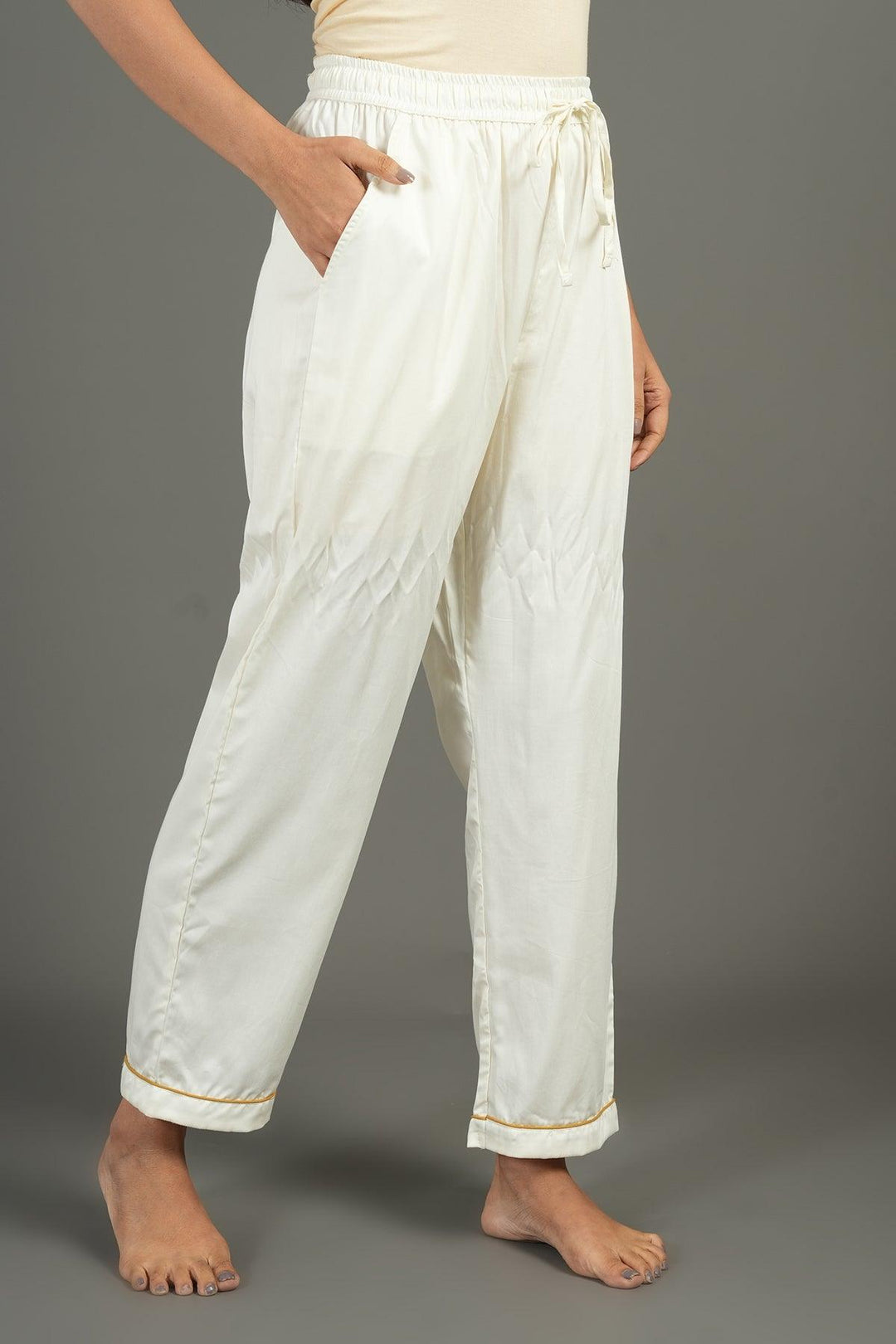Home Essentials Solid Hue Cotton Nightsuit Set | SHOBITAM