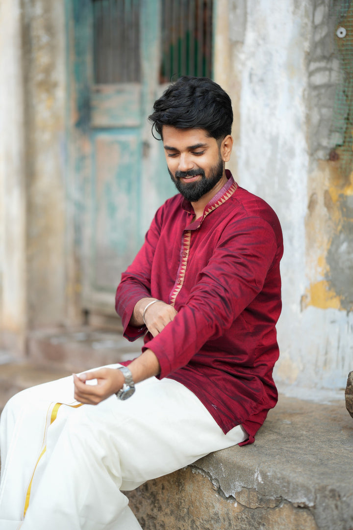 Veer Maroon Shirt | Made To Order