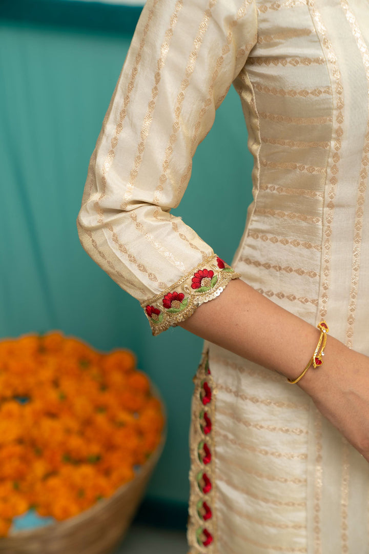 Ananya Ivory Kurti Set | Made To Order