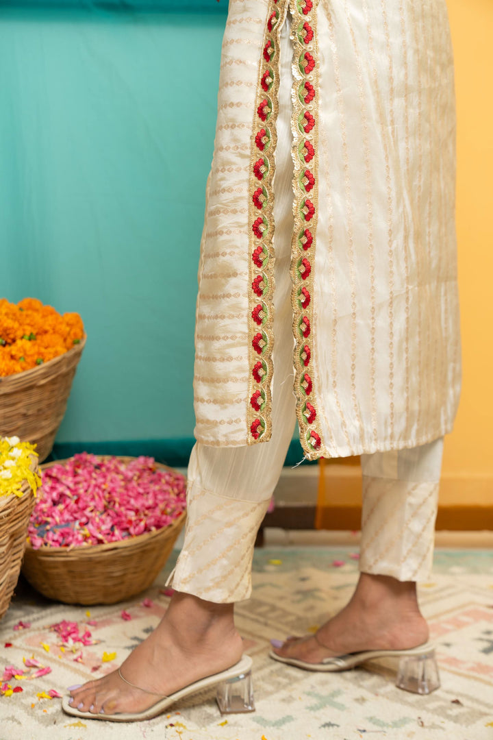Ananya Ivory Kurti Set | Made To Order