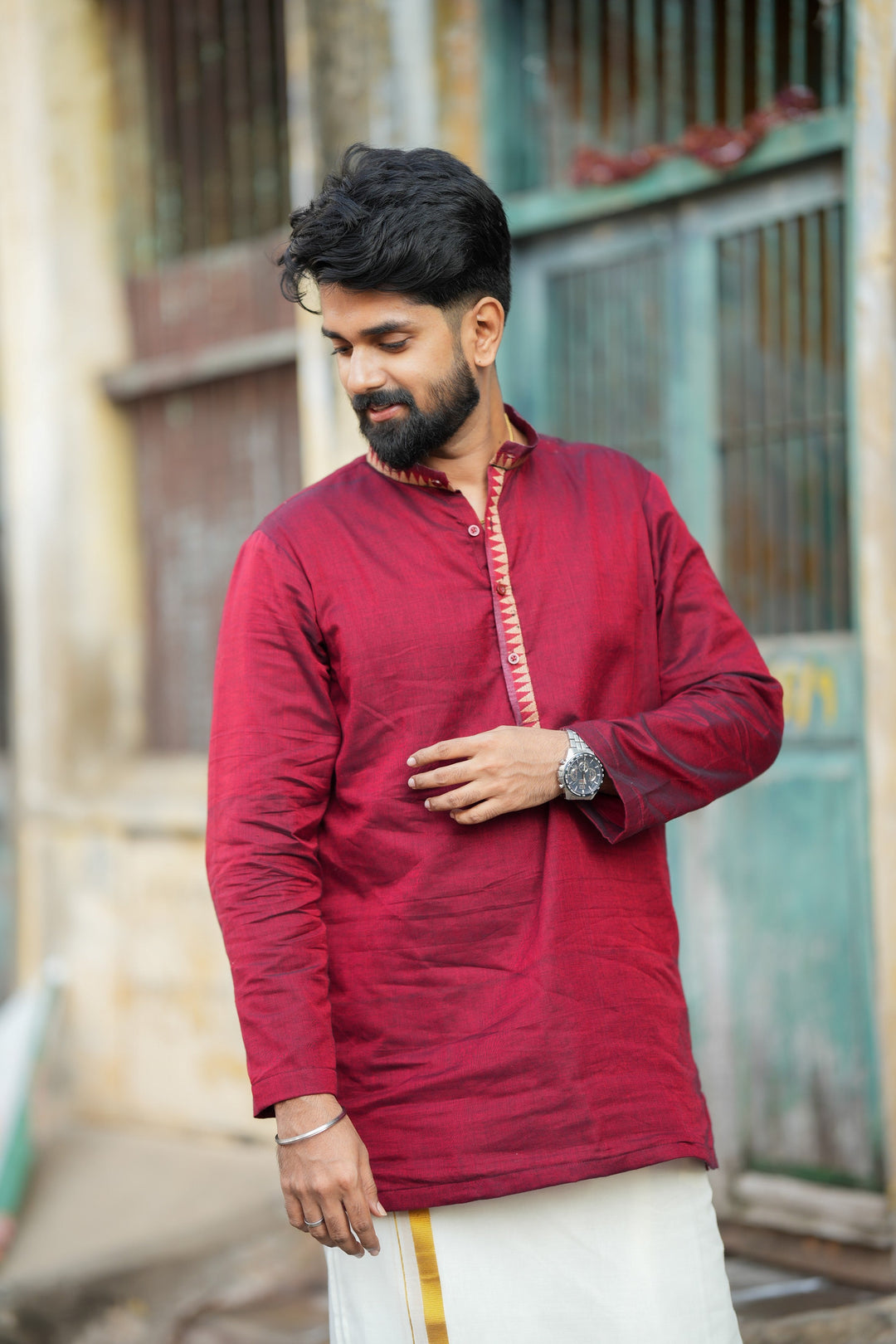 Veer Maroon Shirt | Made To Order
