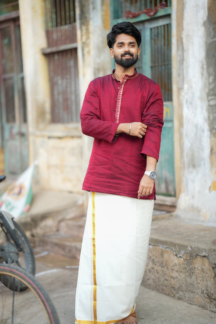 Veer Maroon Shirt | Made To Order