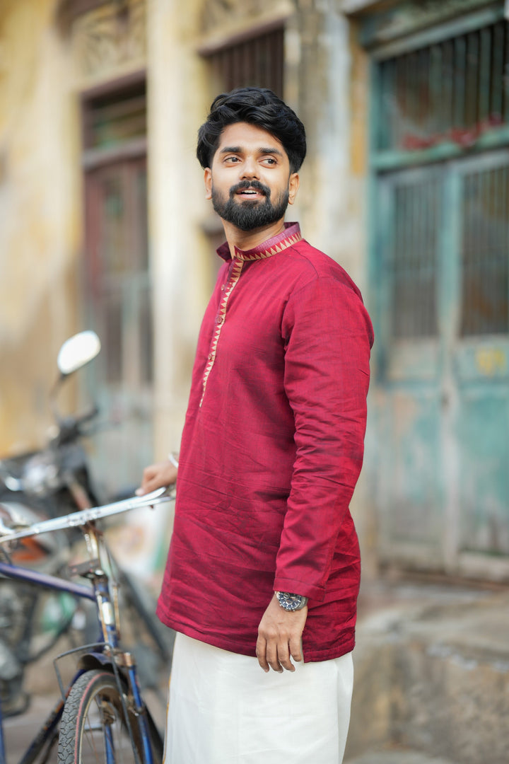 Veer Maroon Shirt | Made To Order