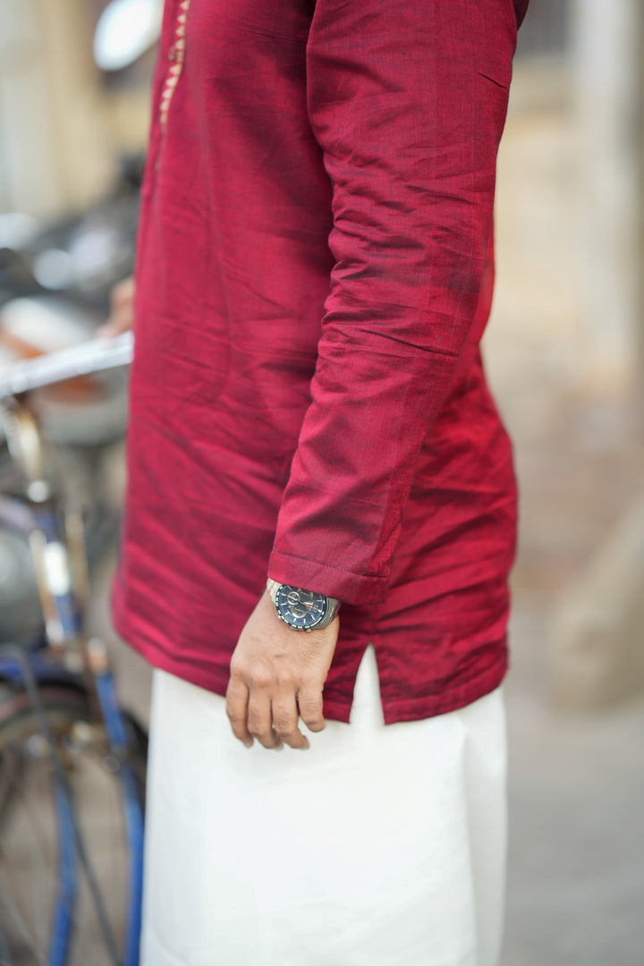 Veer Maroon Shirt | Made To Order