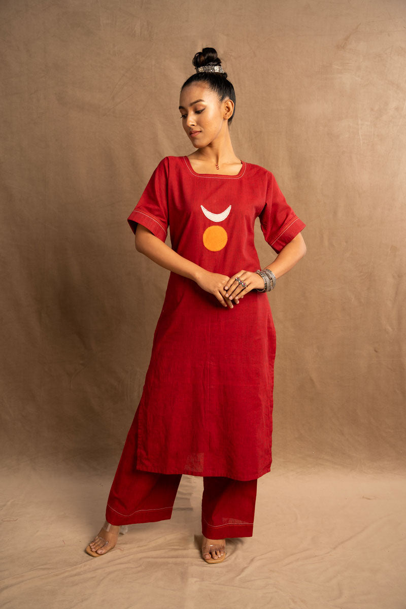 Agni Chandra kurta + pants (set of 2) | SHOBITAM