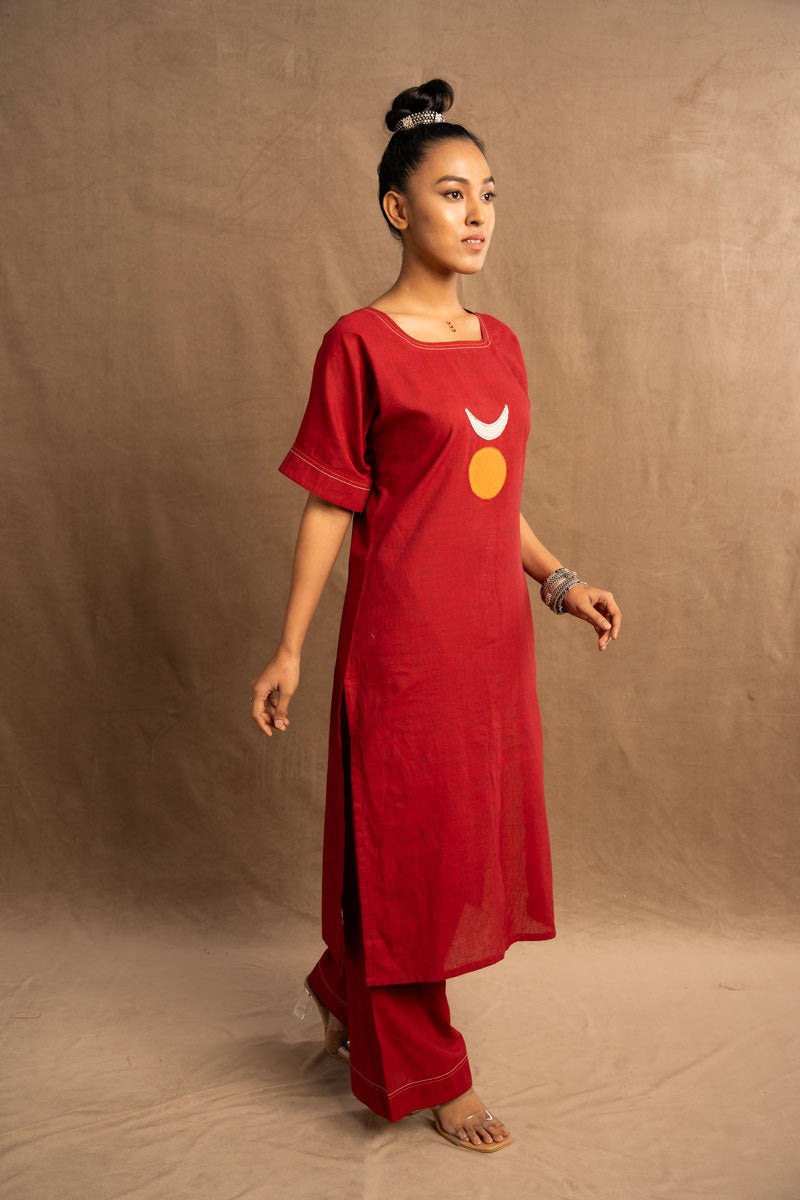 Agni Chandra kurta + pants (set of 2) | SHOBITAM