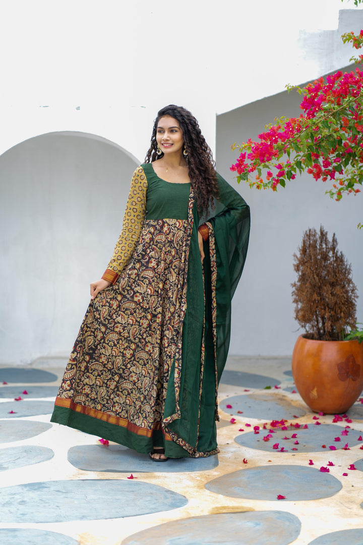 Arthi Green with silk georgette dupatta | Made To Order