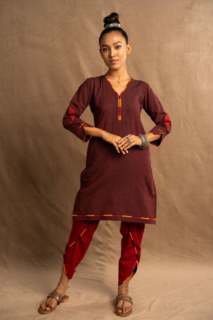 Jvalan Chandraḥ kurta + salwar (set of 3) | SHOBITAM