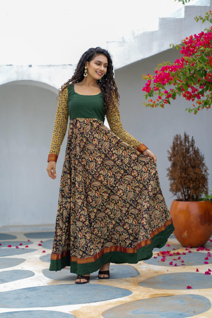 Arthi Green Gown without Dupatta | Made To Order