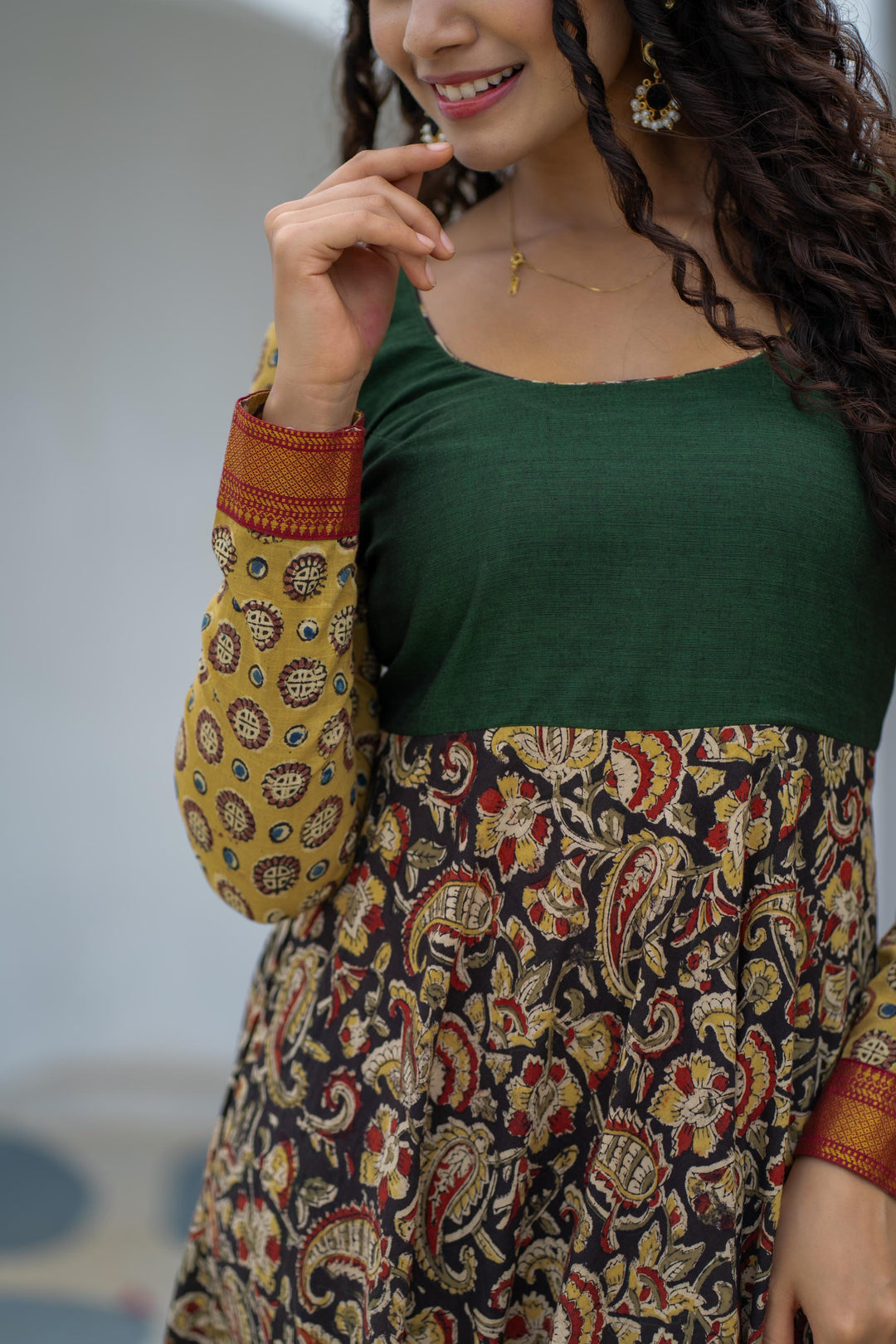 Arthi Green Gown without Dupatta | Made To Order