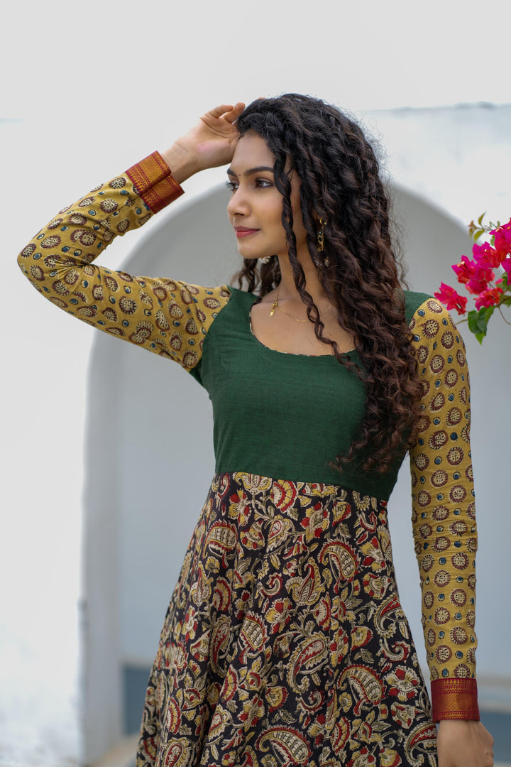 Arthi Green Gown without Dupatta | Made To Order