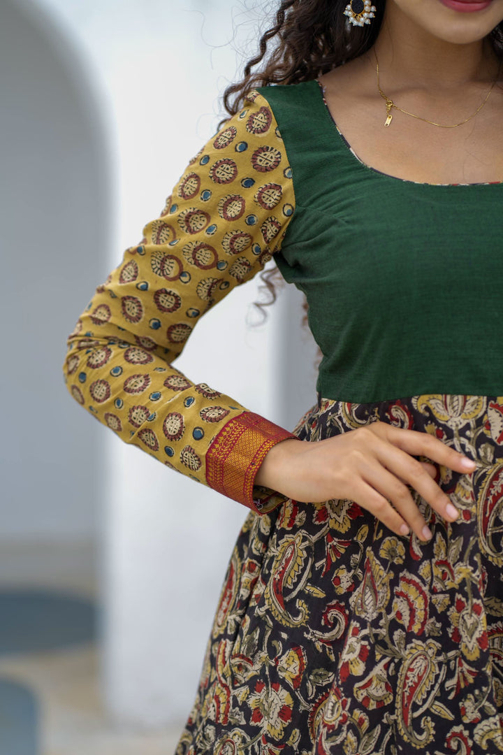 Arthi Green Gown without Dupatta | Made To Order