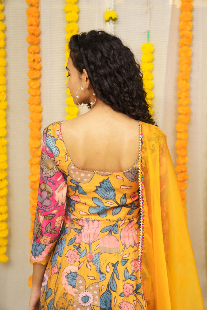 Mustard Floral 3 Piece Co-ord set,