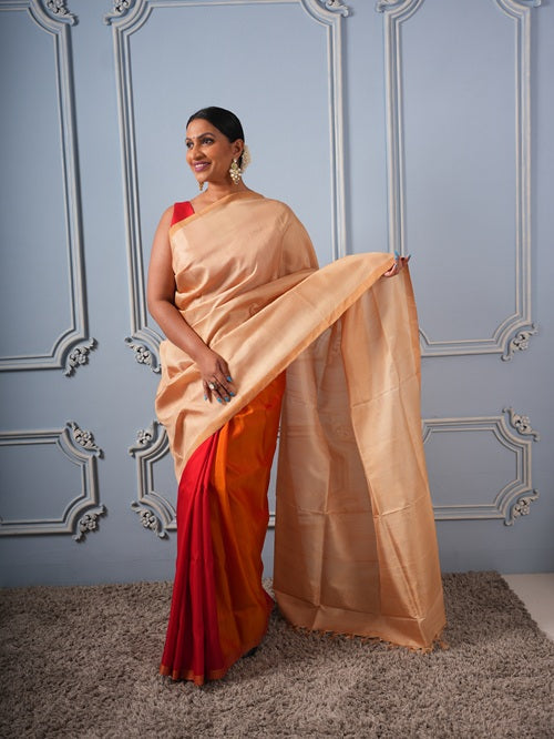 Haldi Kumkum Chandan- Handmade Uppada Silk Saree | SILK MARK CERTIFIED | SHOBITAM