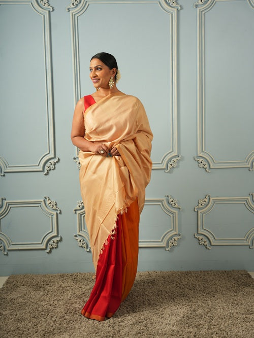 Haldi Kumkum Chandan- Handmade Uppada Silk Saree | SILK MARK CERTIFIED | SHOBITAM