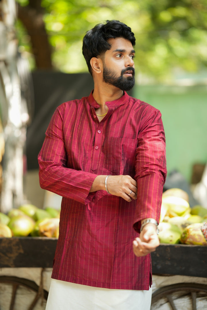 Yaazhan Maroon Shirt | Made To Order