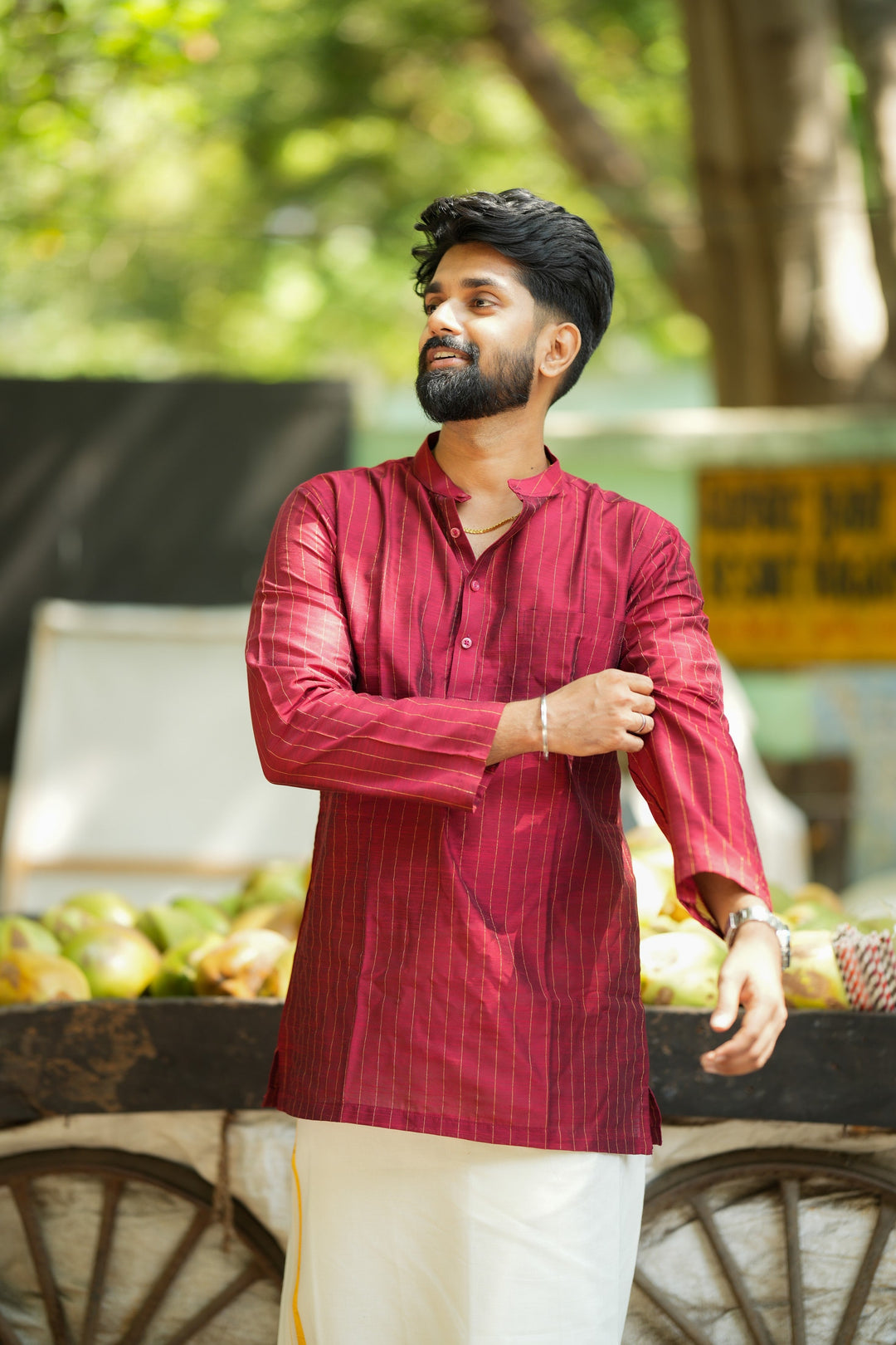 Yaazhan Maroon Shirt | Made To Order