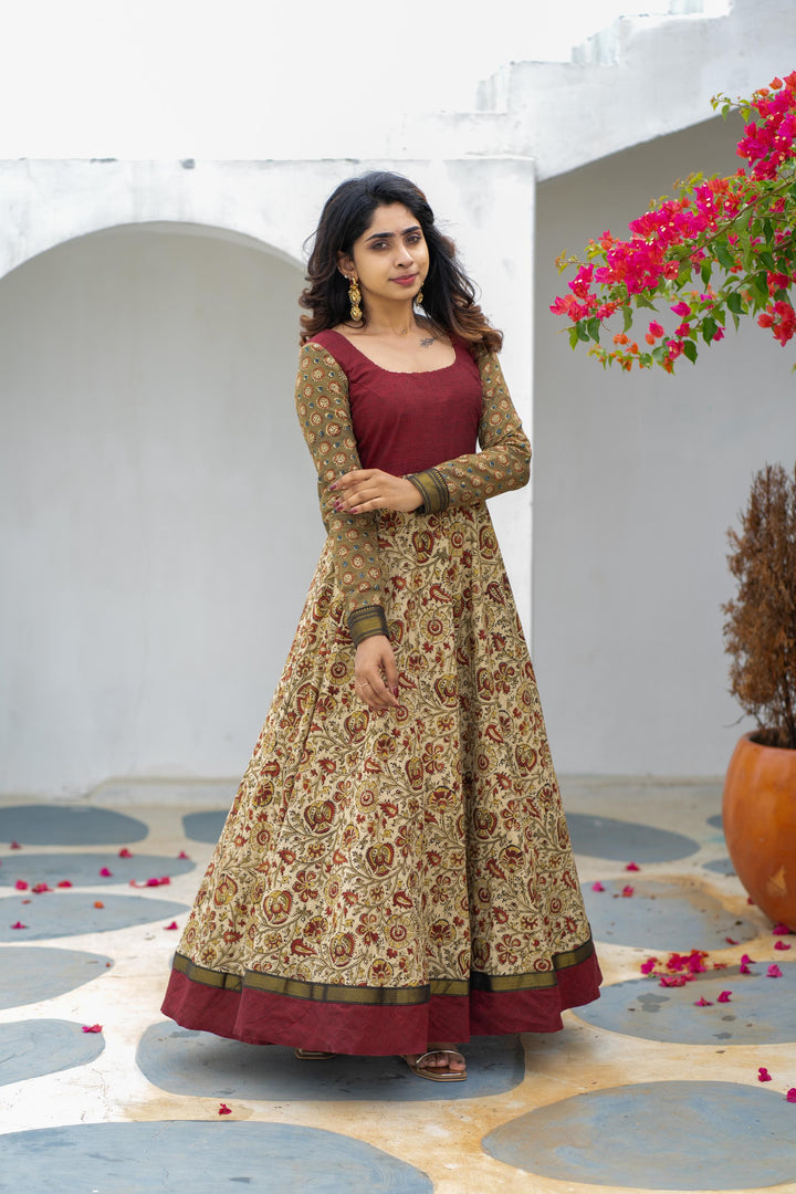 Arthi Maroon without Dupatta | Made To Order
