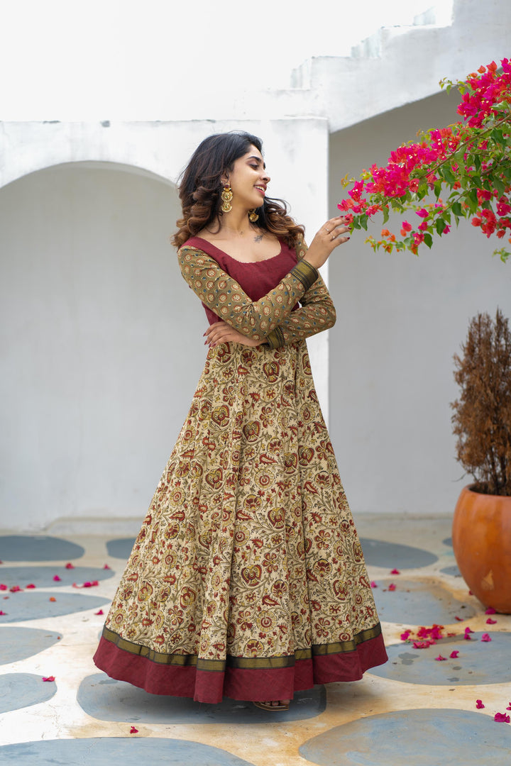 Arthi Maroon without Dupatta | Made To Order
