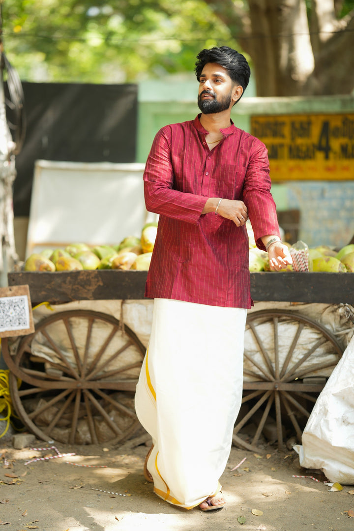 Yaazhan Maroon Shirt | Made To Order