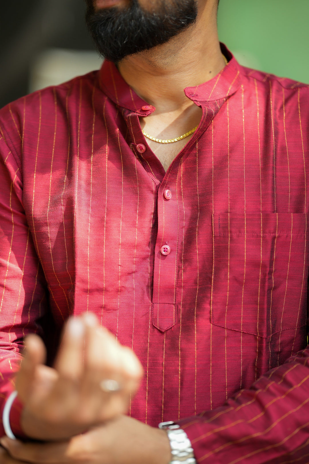 Yaazhan Maroon Shirt | Made To Order