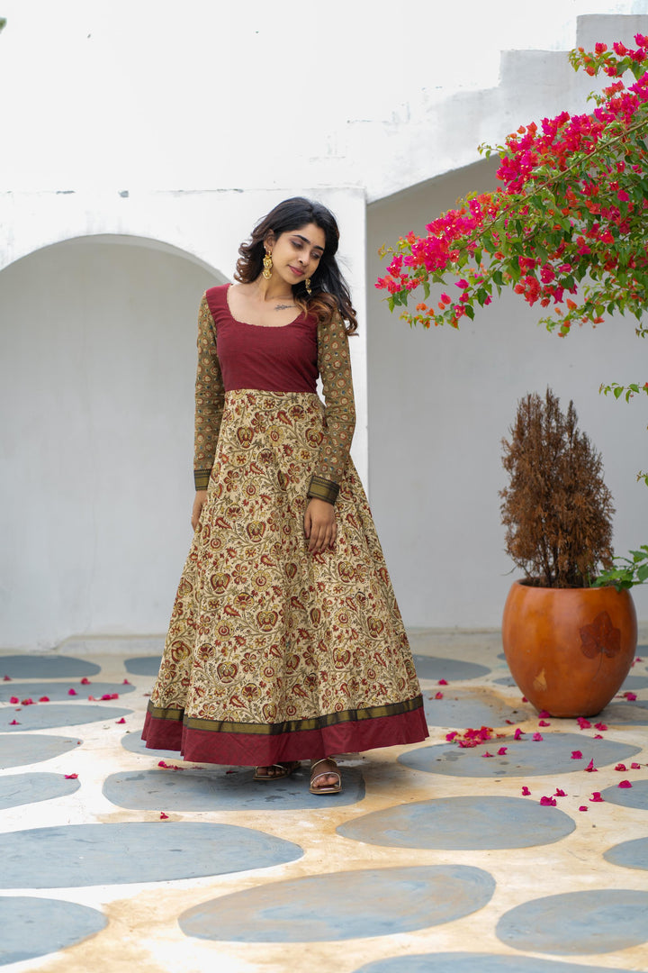 Arthi Maroon without Dupatta | Made To Order