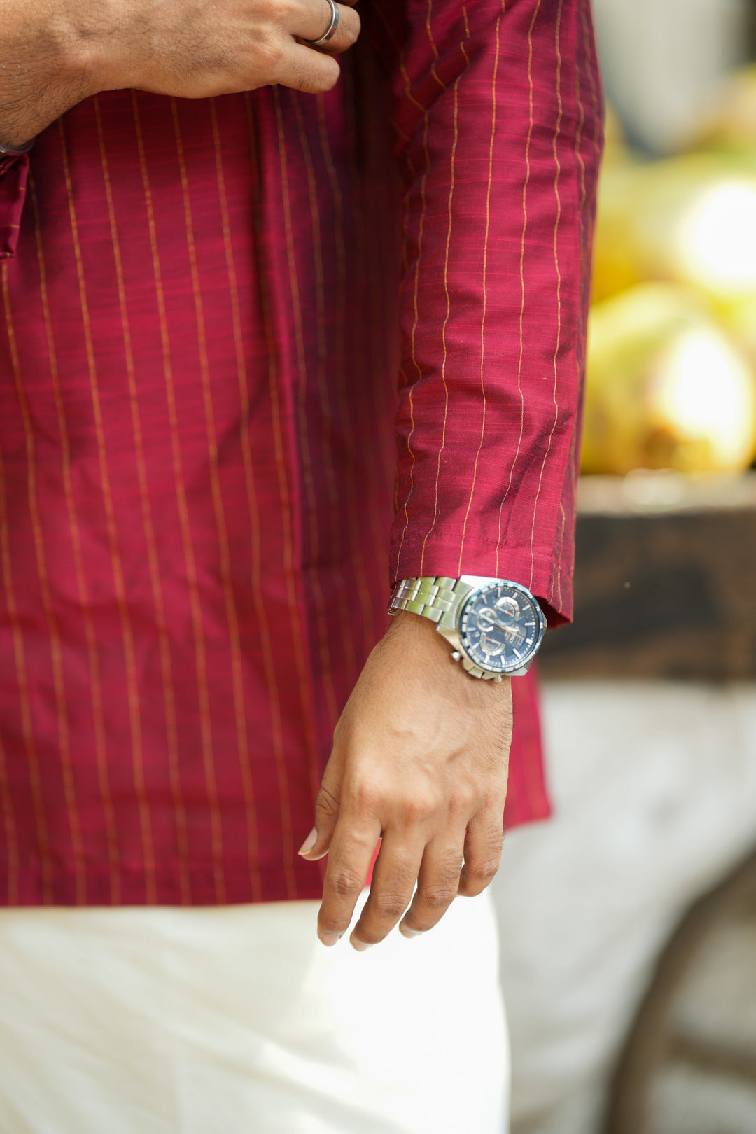 Yaazhan Maroon Shirt | Made To Order