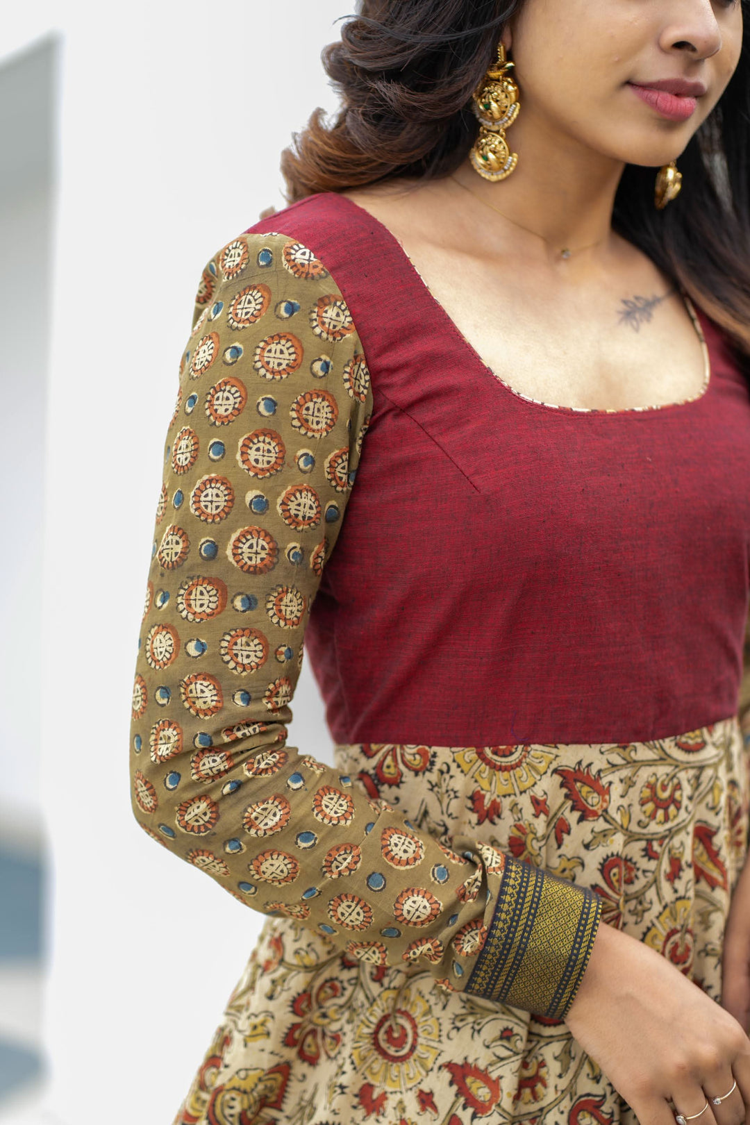 Arthi Maroon without Dupatta | Made To Order