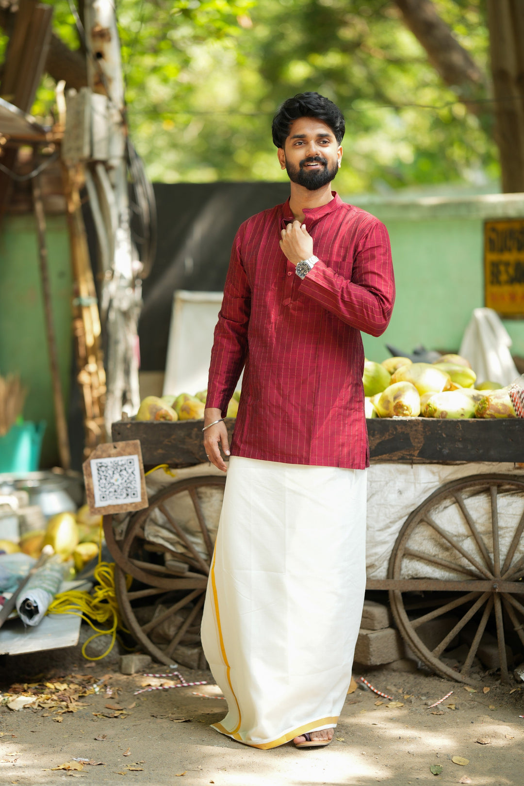 Yaazhan Maroon Shirt | Made To Order