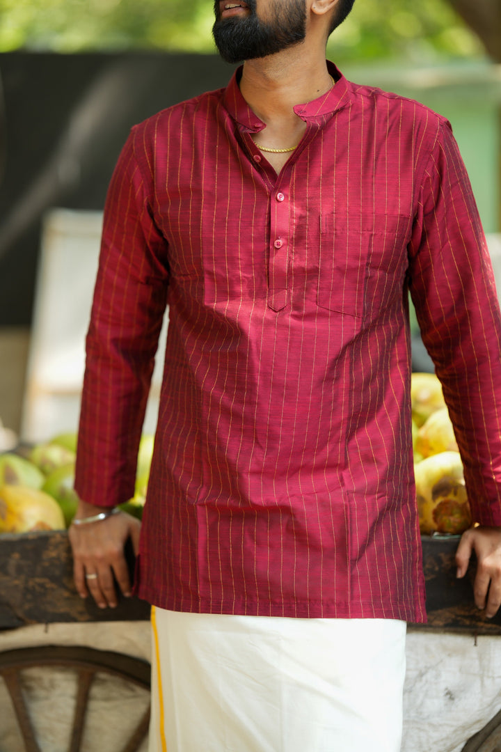 Yaazhan Maroon Shirt | Made To Order