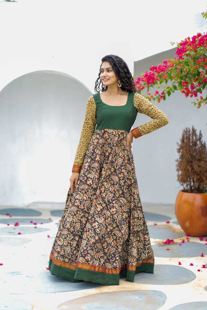 Arthi Green Gown without Dupatta | Made To Order