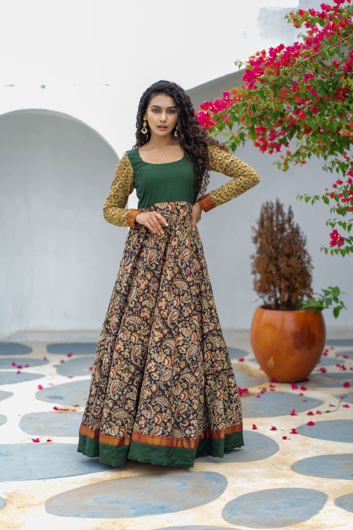 Arthi Green Gown without Dupatta | Made To Order