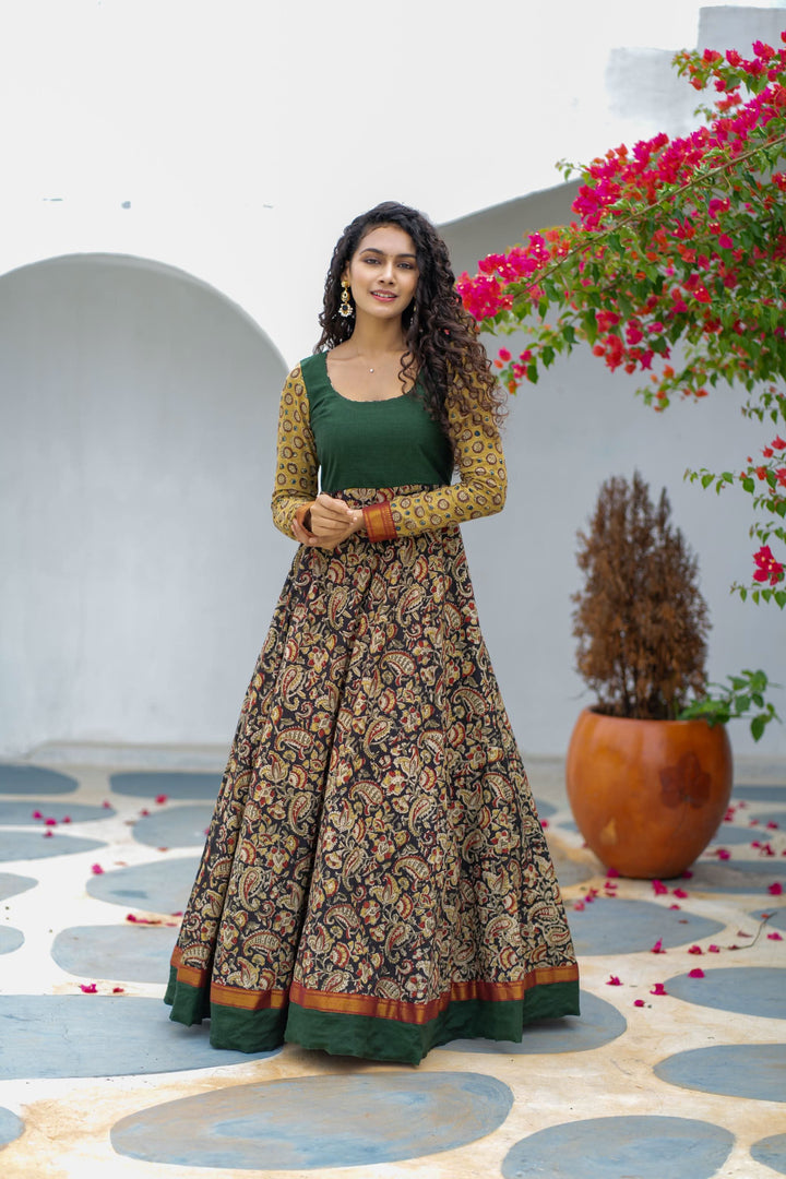 Arthi Green Gown without Dupatta | Made To Order
