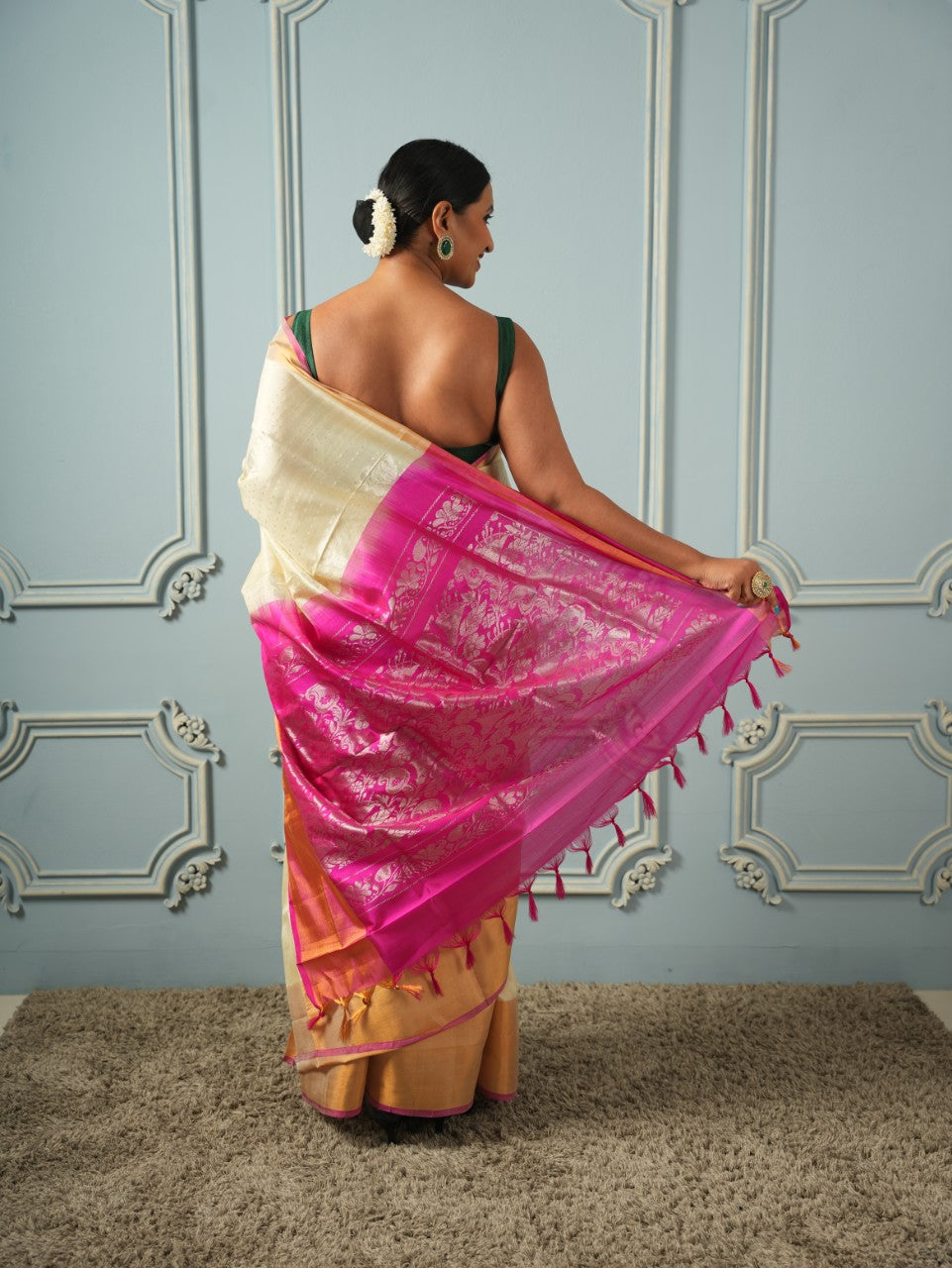 Brindavan - Uppada Silk Saree | SILK MARK CERTIFIED | SHOBITAM
