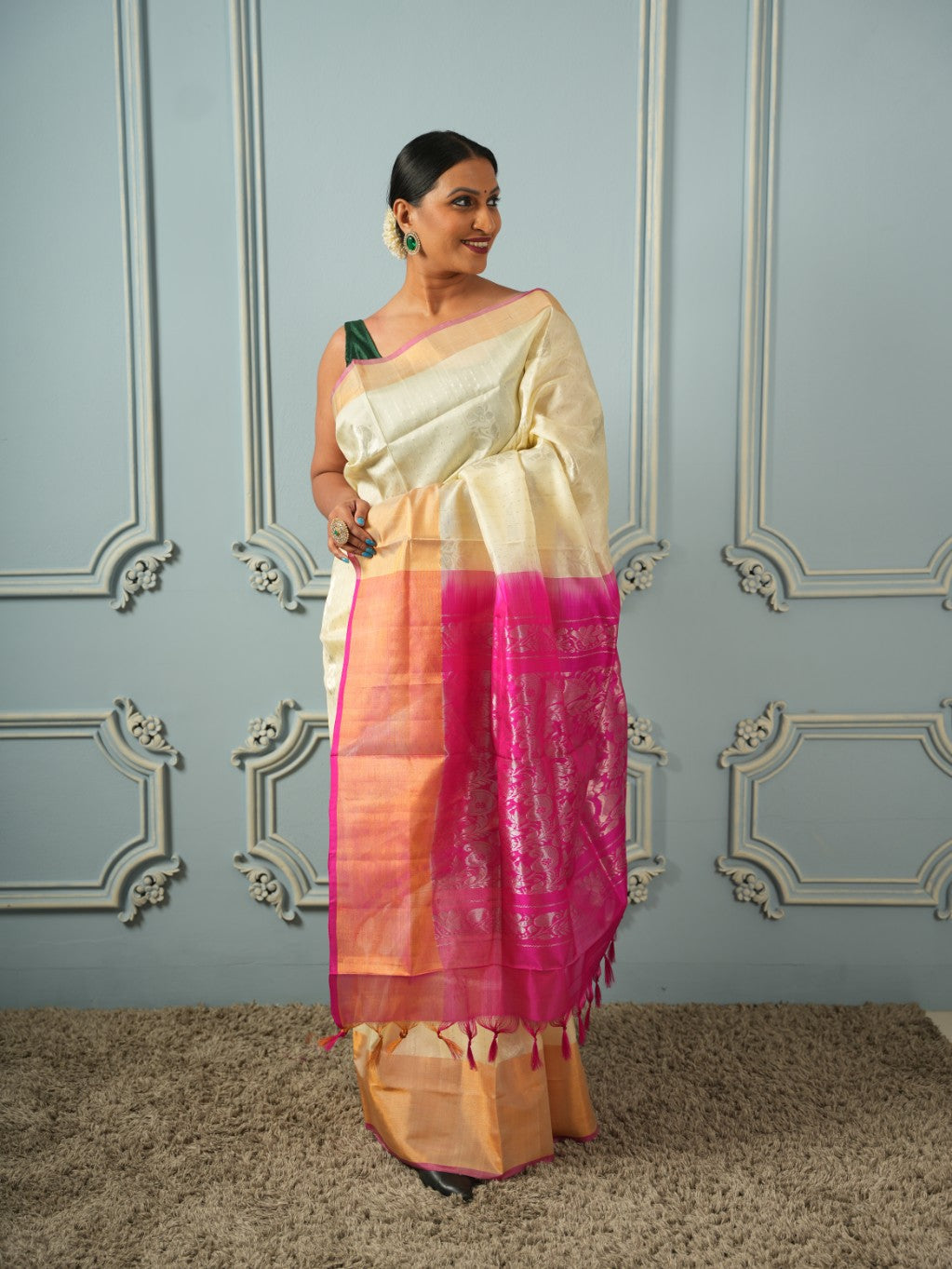 Brindavan - Uppada Silk Saree | SILK MARK CERTIFIED | SHOBITAM